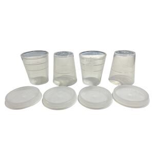 NEW Set of 4 Tupperware Mini Containers Tupper Clear 2oz. Pills Storage Travel